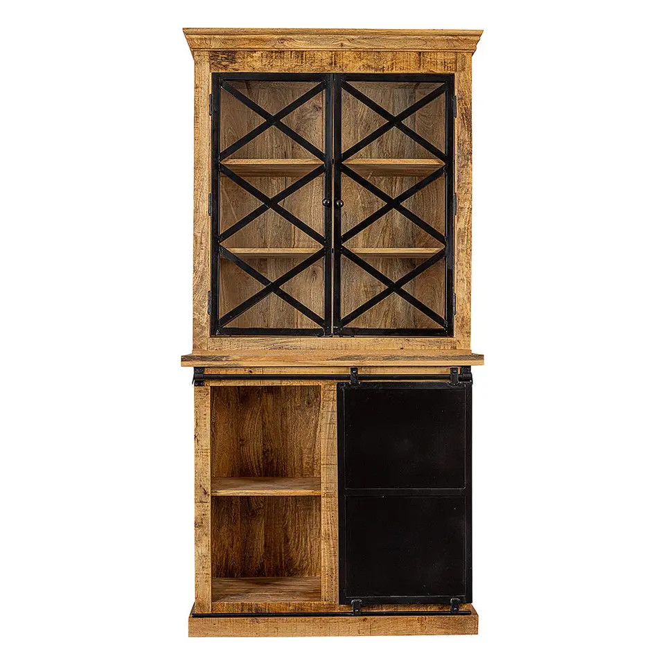 Mangohoutonline - Buffetkast Denver 120cm Met Deurtjes Rechthoekig Bruin