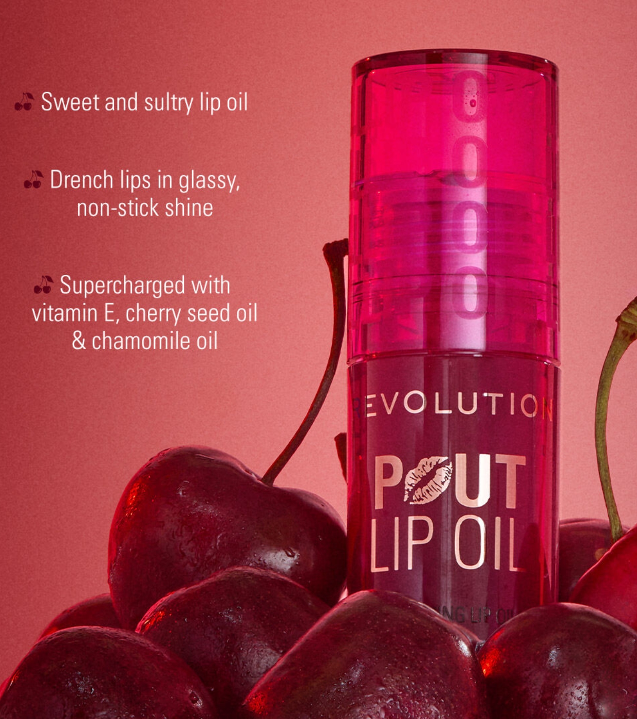 Makeup Revolution - Óleo Labial Pout Lip - Bitten Berry