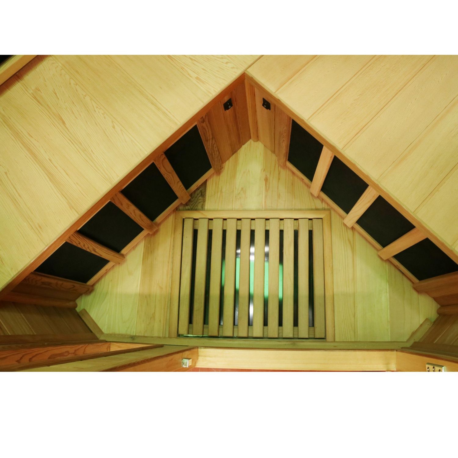 Dewello® Infrarotkabine Infrarotsauna LAKEFIELD PRO Hemlock-Zeder 120cm x 120cm inkl. Vollspektrumstrahler, Bodenstrahler