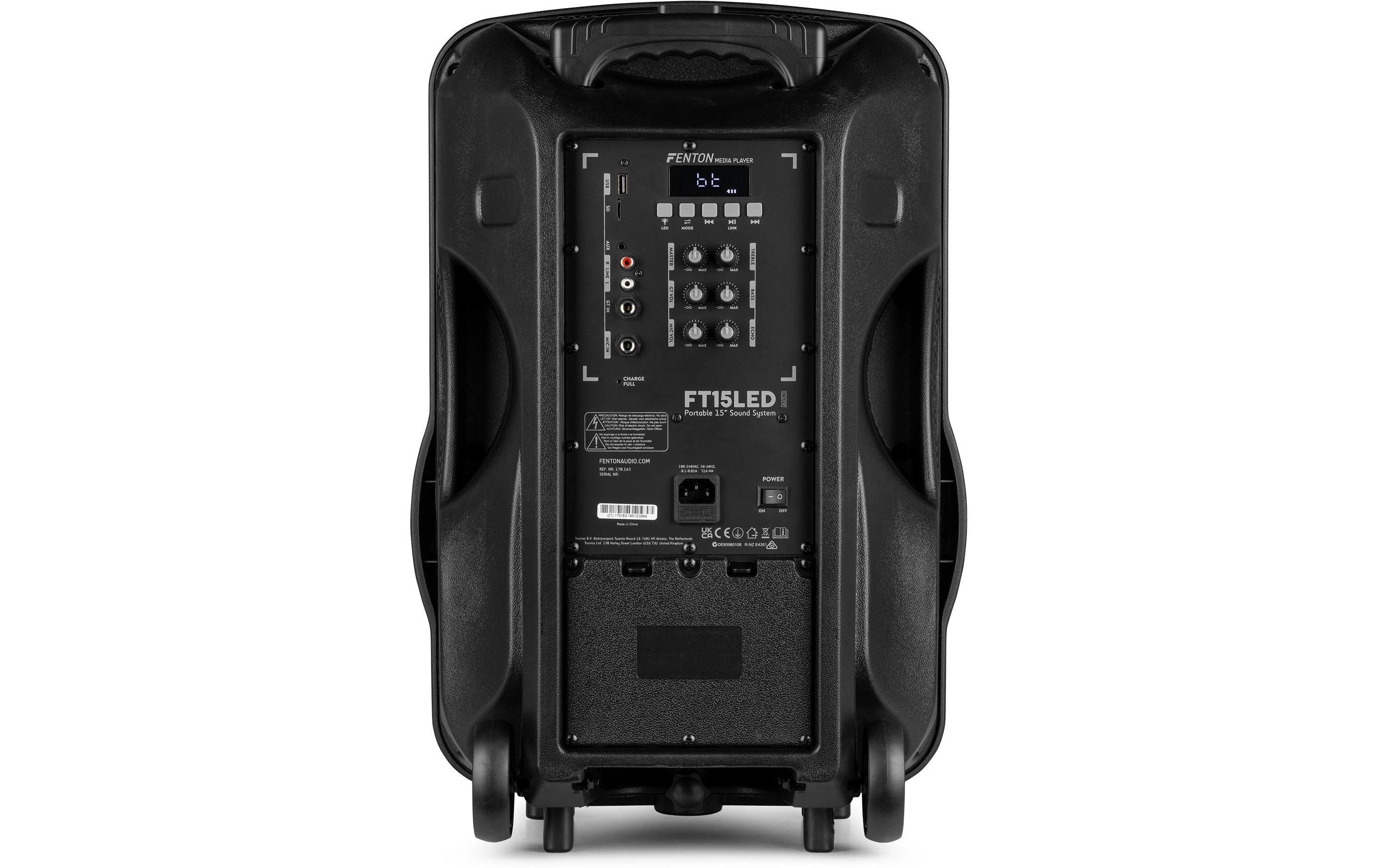Lautsprecher FT15 lED MK2<br>Tragbarer PA-Lautsprecher mit LED