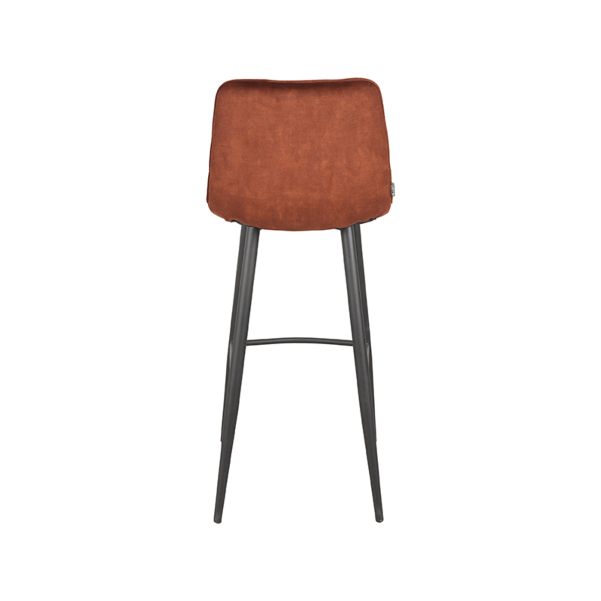 LABEL51 - Barkruk Jelt Hoog - Rust Velours - Zwart Metaal