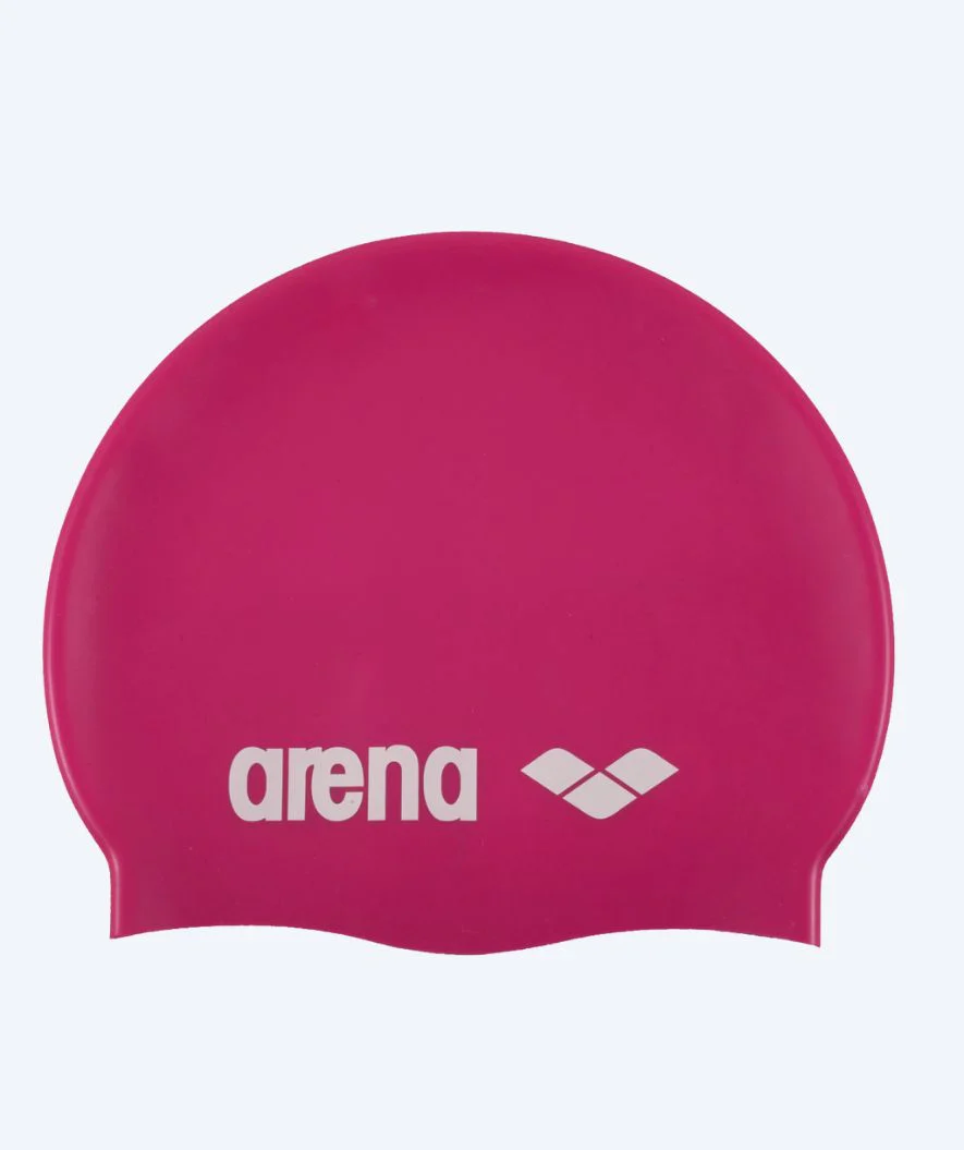 Arena badehætte - Classic Silikone - Pink/hvid