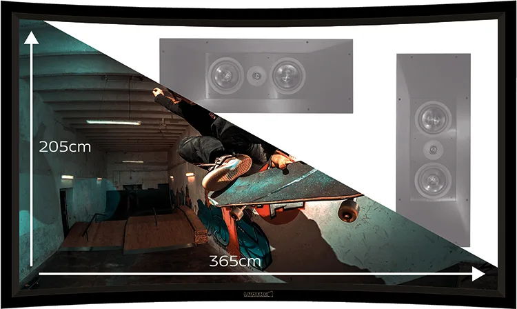 Lumene Movie Palace UHD 4K Curve Acoustic 350C (16:9) Écrans de projection fixes