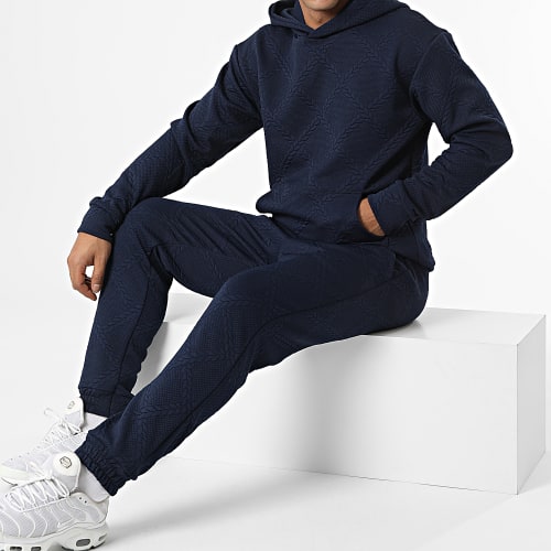 Ensemble Sweat Capuche et Pantalon Jogging SH-52 Bleu Marine