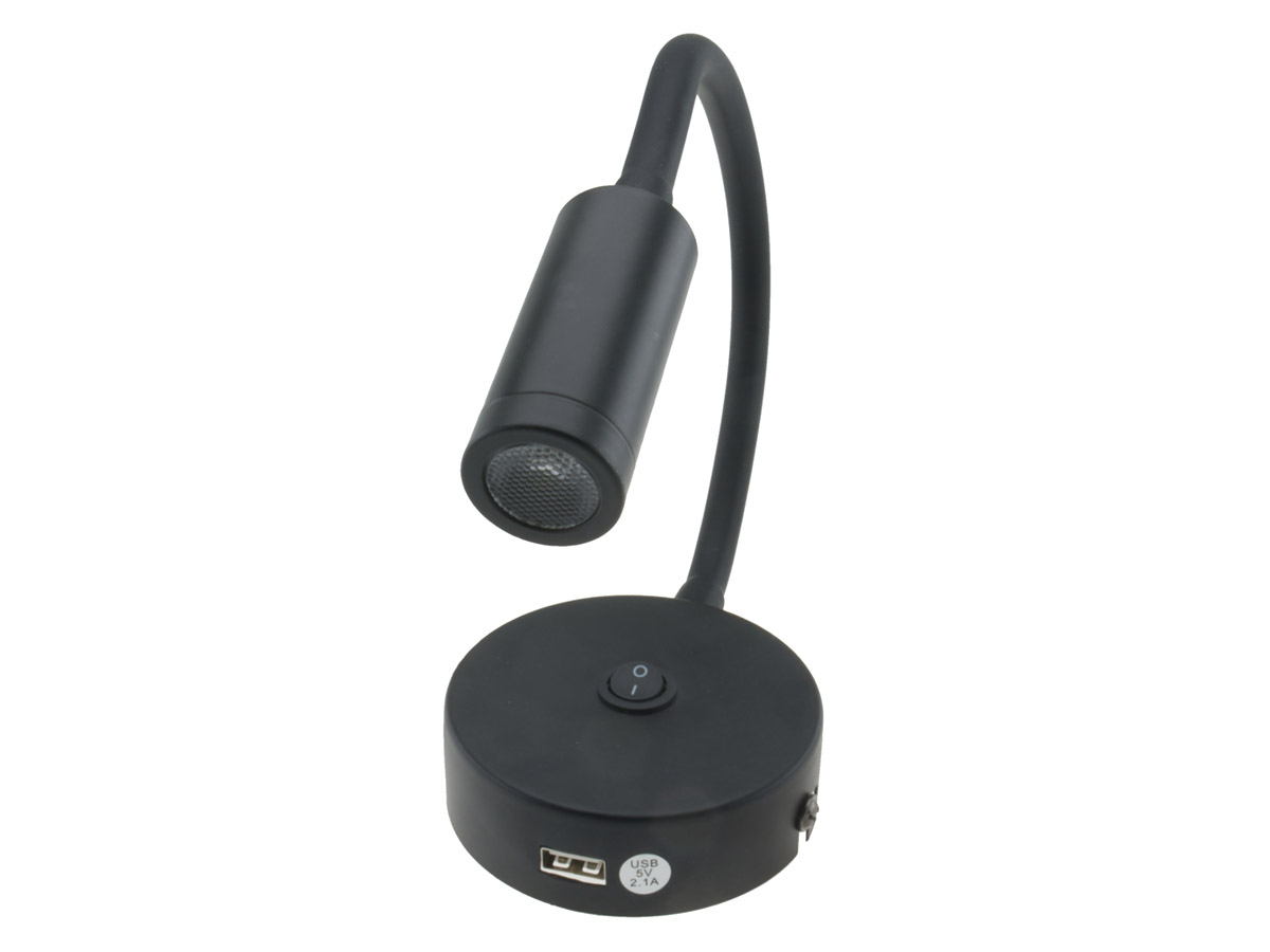 BBA Venetië met USB-A laadpoort flexibele leeslamp