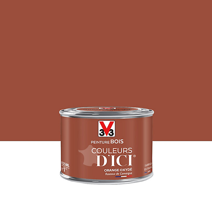 Peinture extérieure bois Couleurs d'ici orange oxydé Velours V33 0,125L