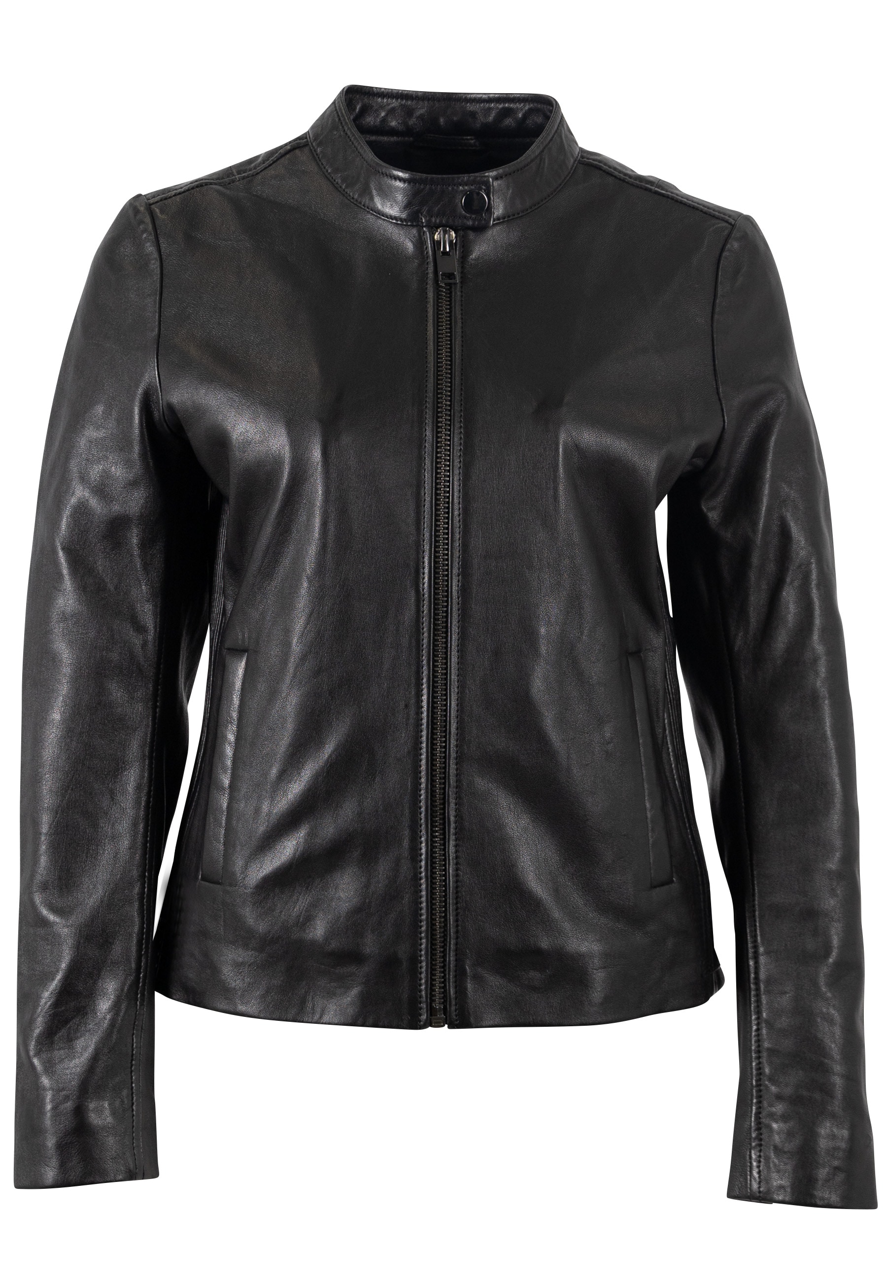 Mauritius Lederjacke »MWMair« mit Stehkragen & Drucker, Slim Fit