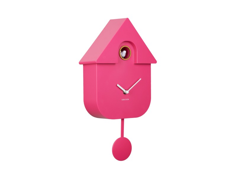 Wall Clock Modern Cuckoo KA5768TB Turquoise blue