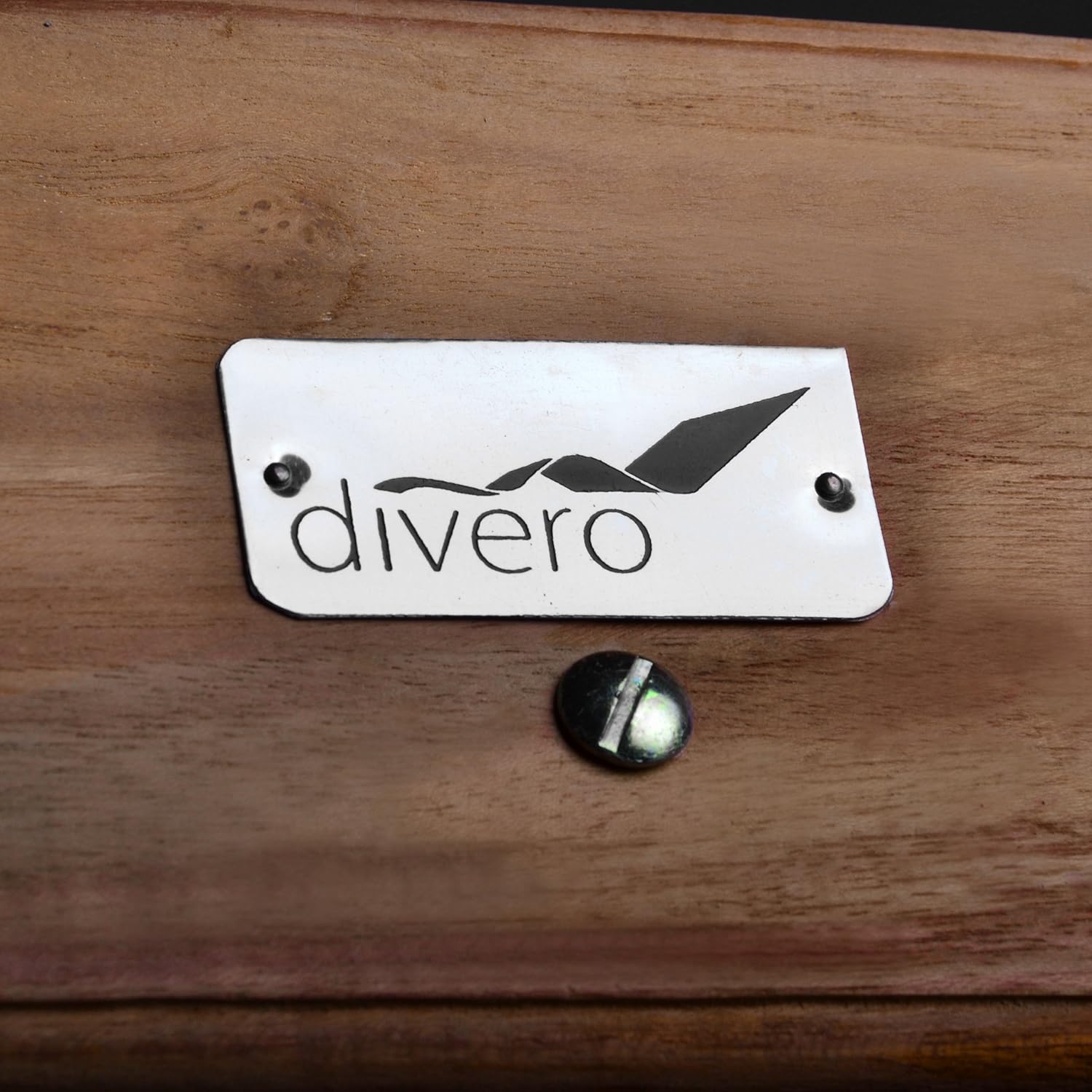 DIVERO Hollywoodschaukel 3-Sitzer aus Teak-Holz, behandelt - Farbe: Braun