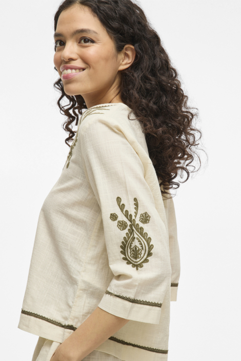 Vila beige dames blouse