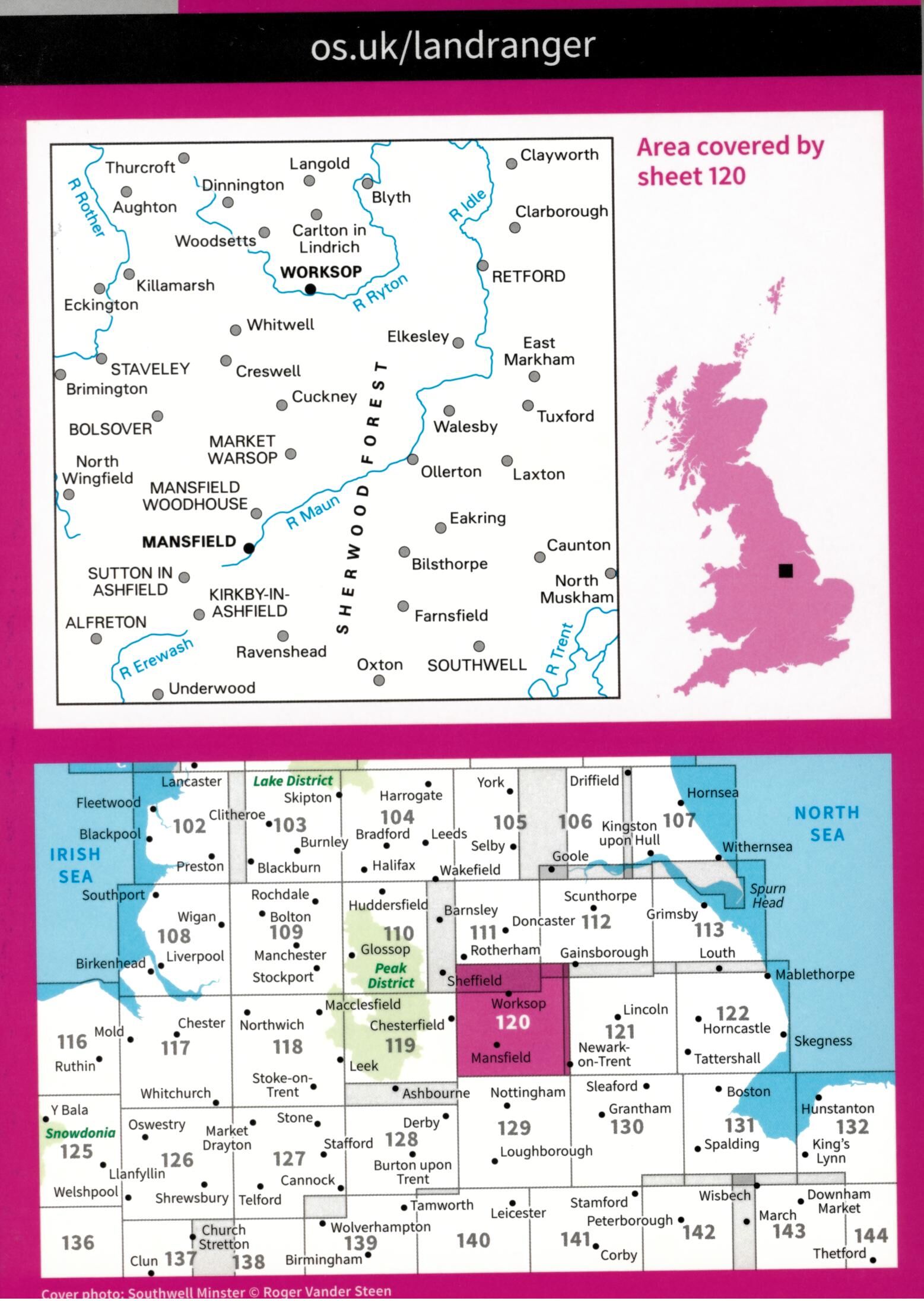 ORDNANCE SURVEY - 120 GB MANSFIELD WORKSOP 1 50 000