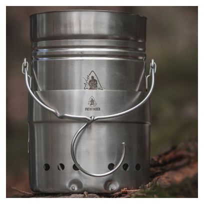 Système de cuisson Pathfinder set de cuisson suédois en acier inoxydable-3 pièces