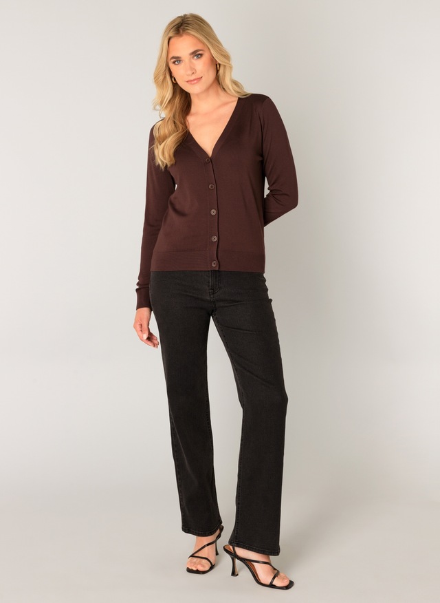 Base Level Strickjacke »Yvon« mit V-Ausschnitt