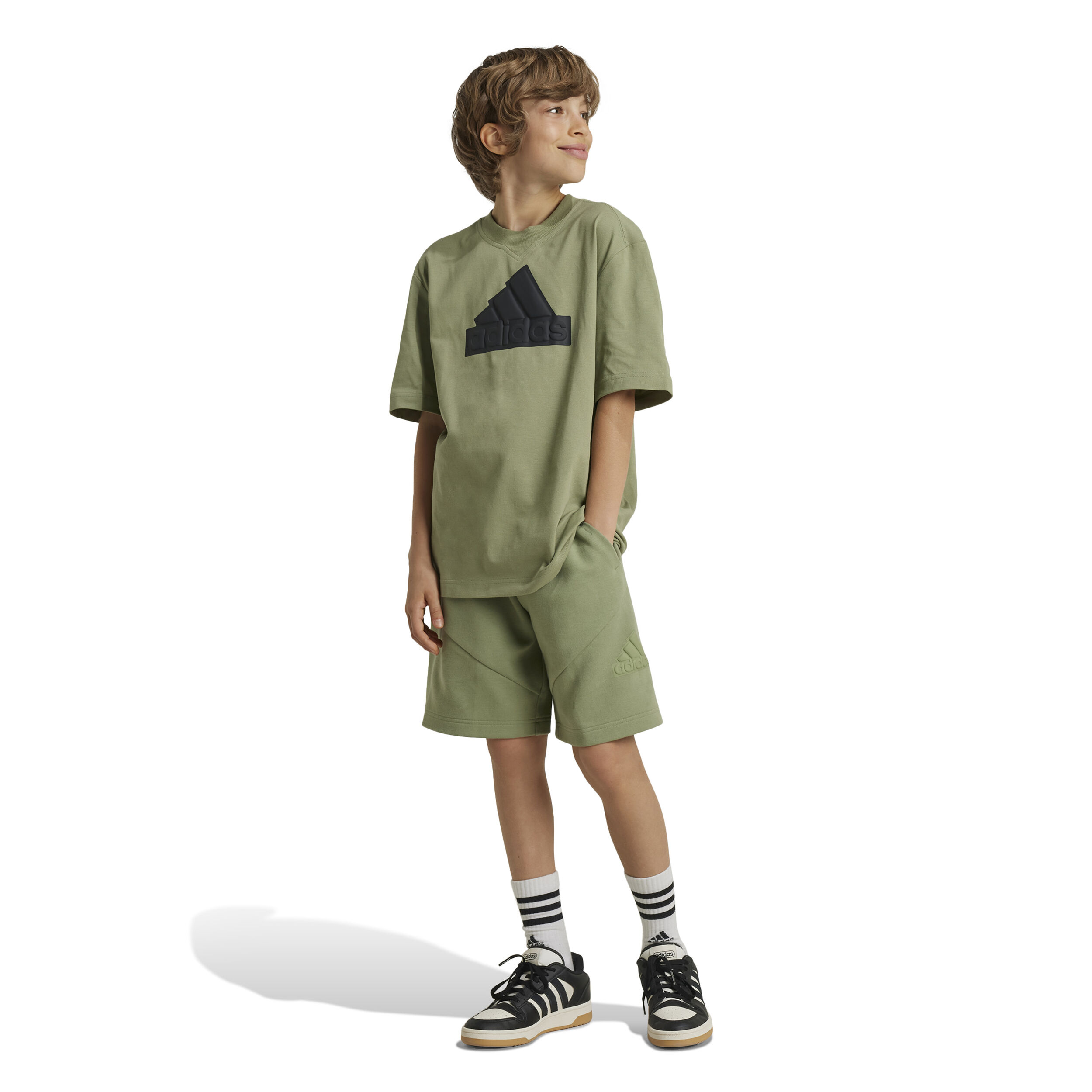 adidas Future Icon Logo Shorts Enfants - Sauge