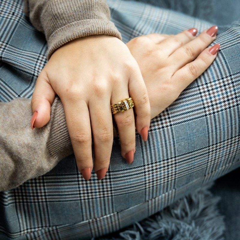 Bague pour Femme Mailles et Strass DAPHNEE