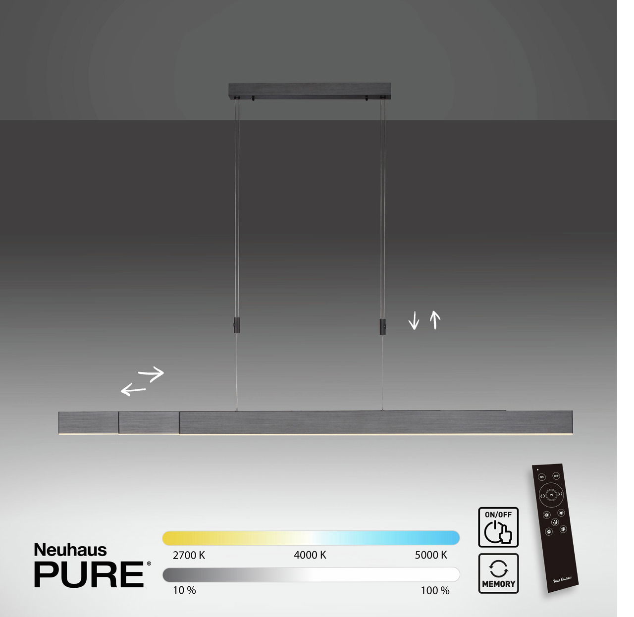 Paul Neuhaus LED-Pendelleuchte PURE
