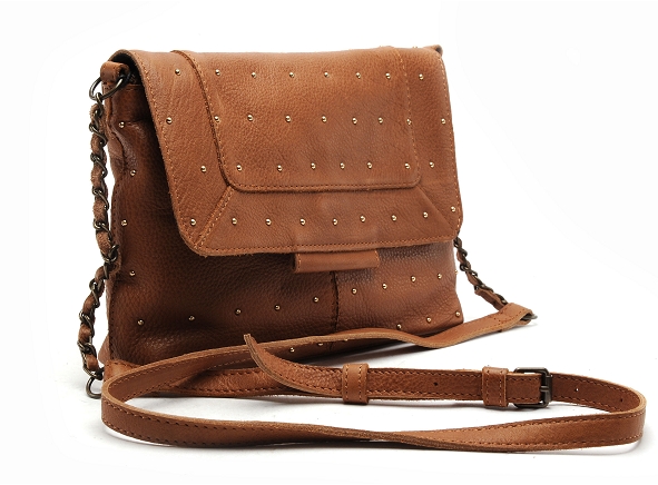 Pieces ville accessoires pcfelizia stud leather cross body fc marron