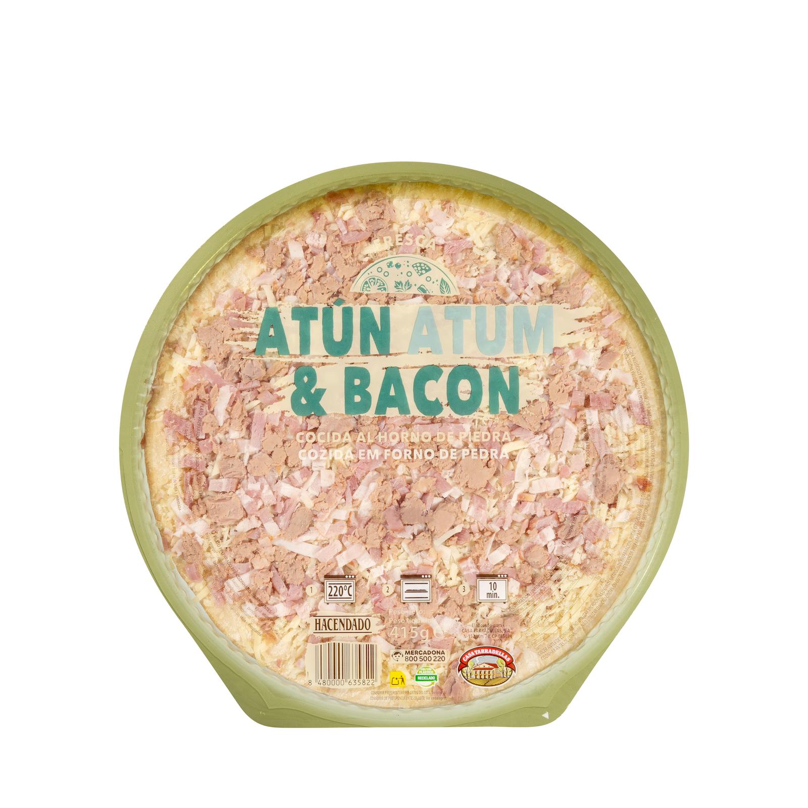 Pizza Hacendado au thon et bacon