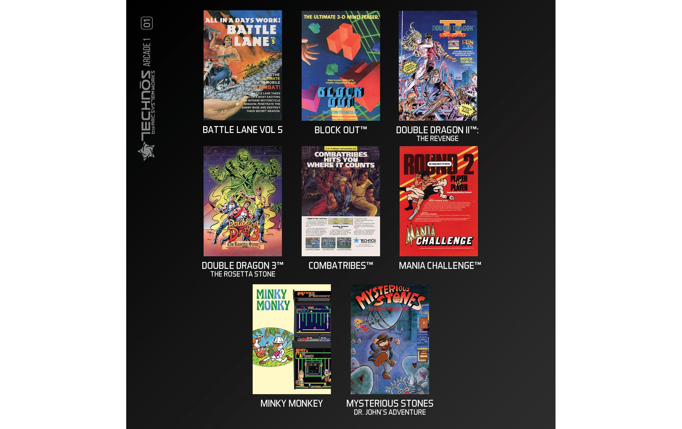 Evercade Technos Arcade Cartridge 1Nostalgische Retro-Spiele