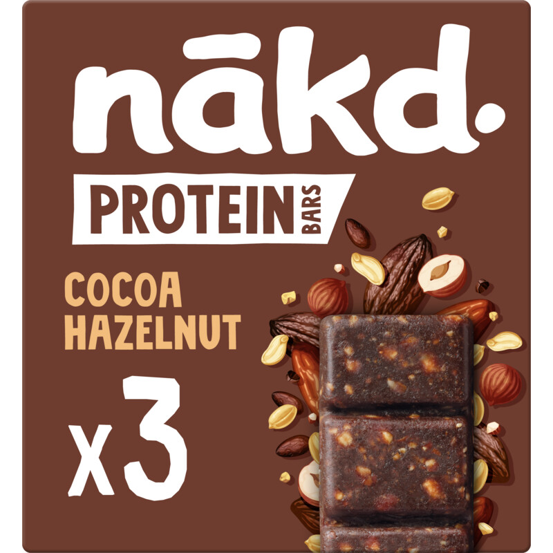 Nakd. Protein bars cocoa hazelnut