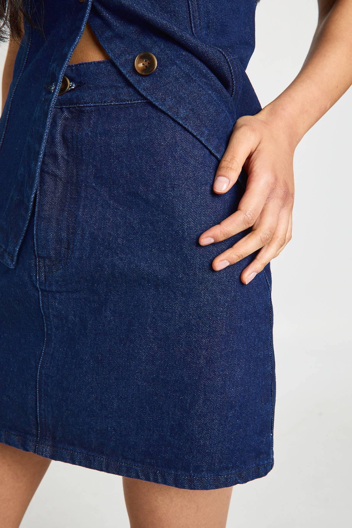boohoo Mini-jupe En Jean Pour Femmes Grandes