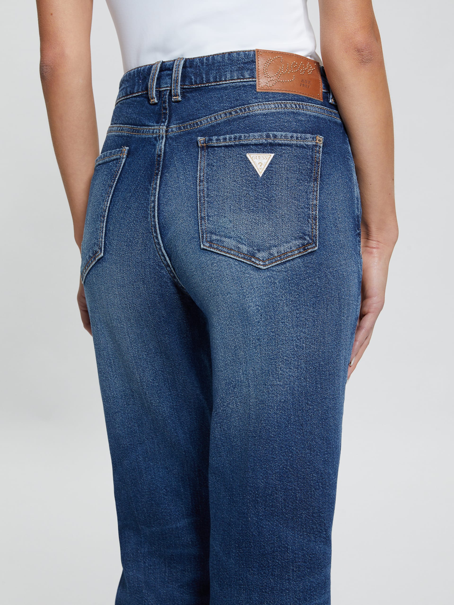 Calça jeans Eco Paulette Flare com fenda