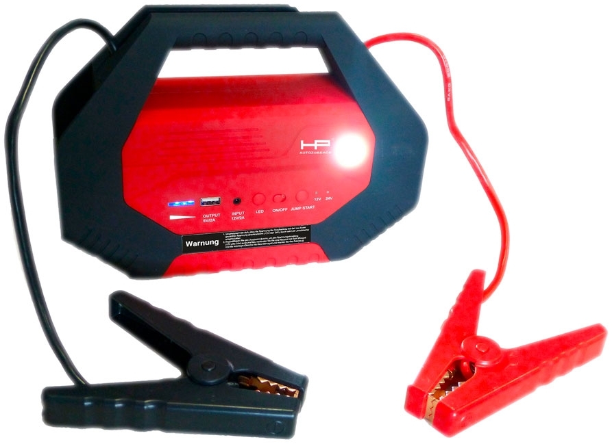 HP Powerpack Jumpstarter inkl. Starhilfekabel und Klemmen 12 / 24 V 1000 A
