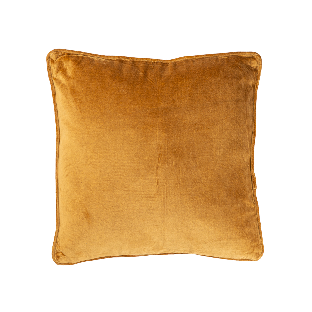 Sierkussen Cord piping velours gold 45x45 cm