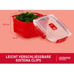 Boîte pour micro-ondes MEDIUM STEAMER, 2,4 l, rouge