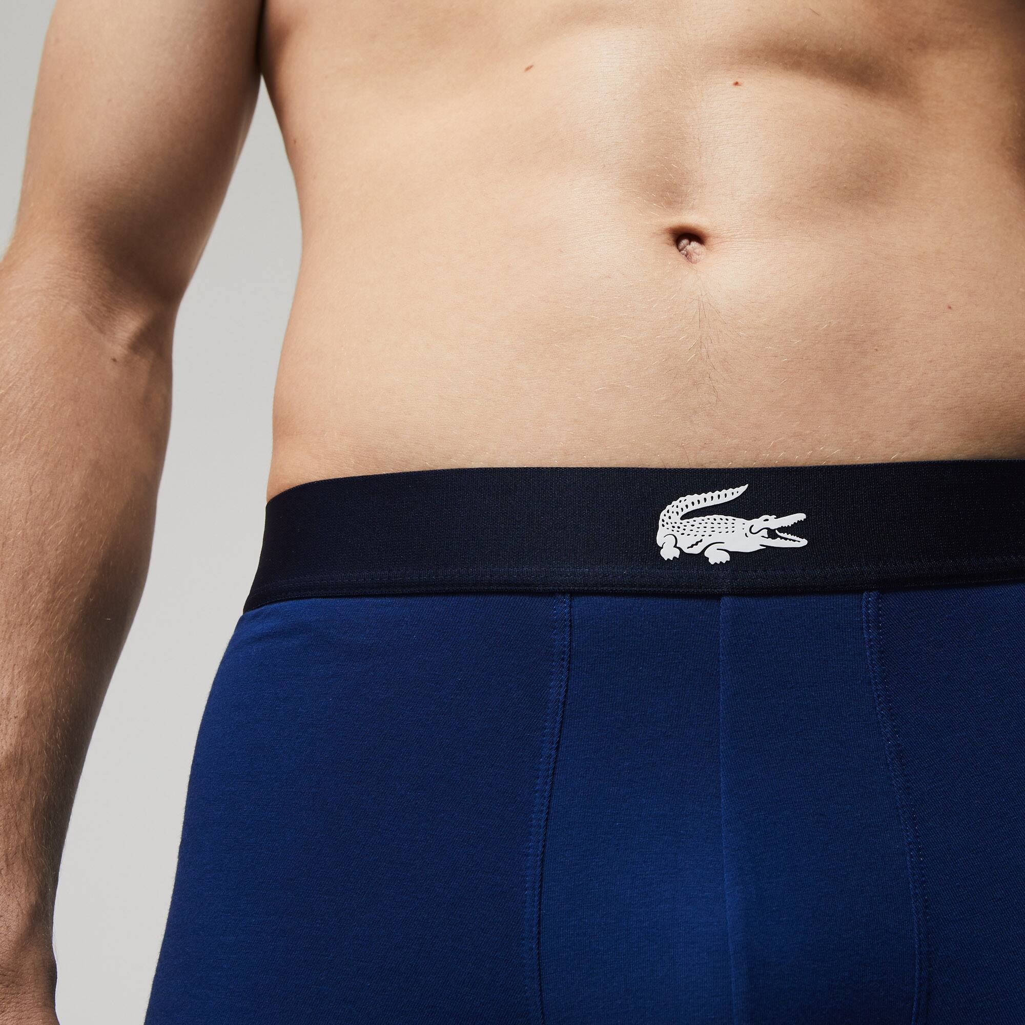 3er Pack kurze Boxershorts Unterwasche - Blau - Lacoste - Herren
