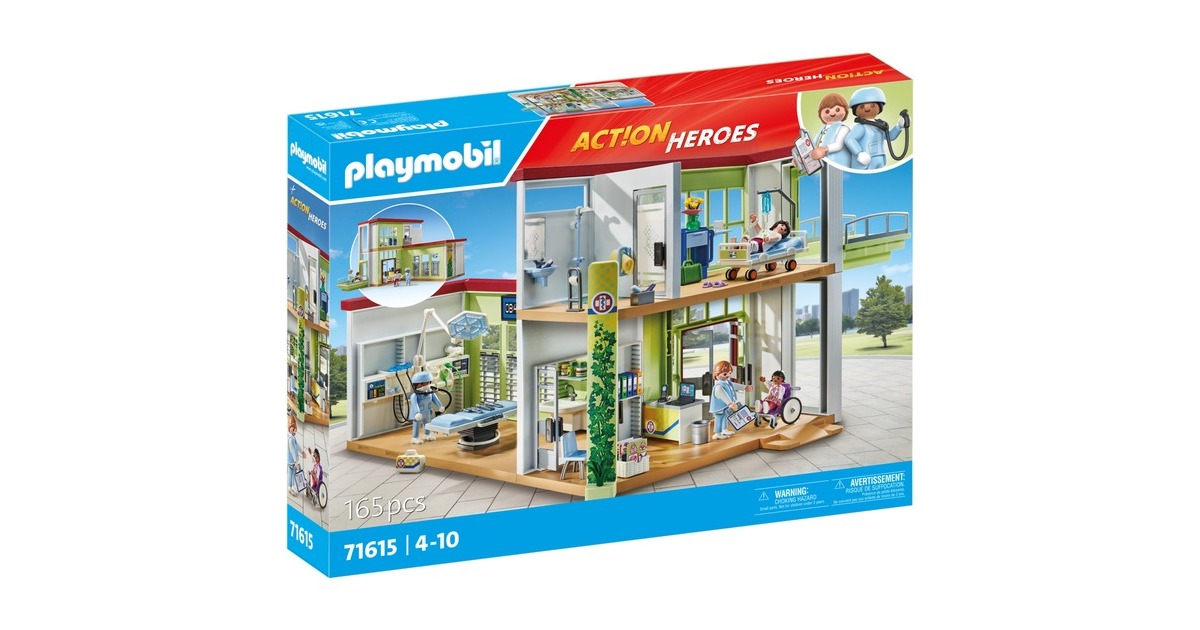 PLAYMOBILAction Heroes - Modern ziekenhuis  Constructiespeelgoed  (71615)