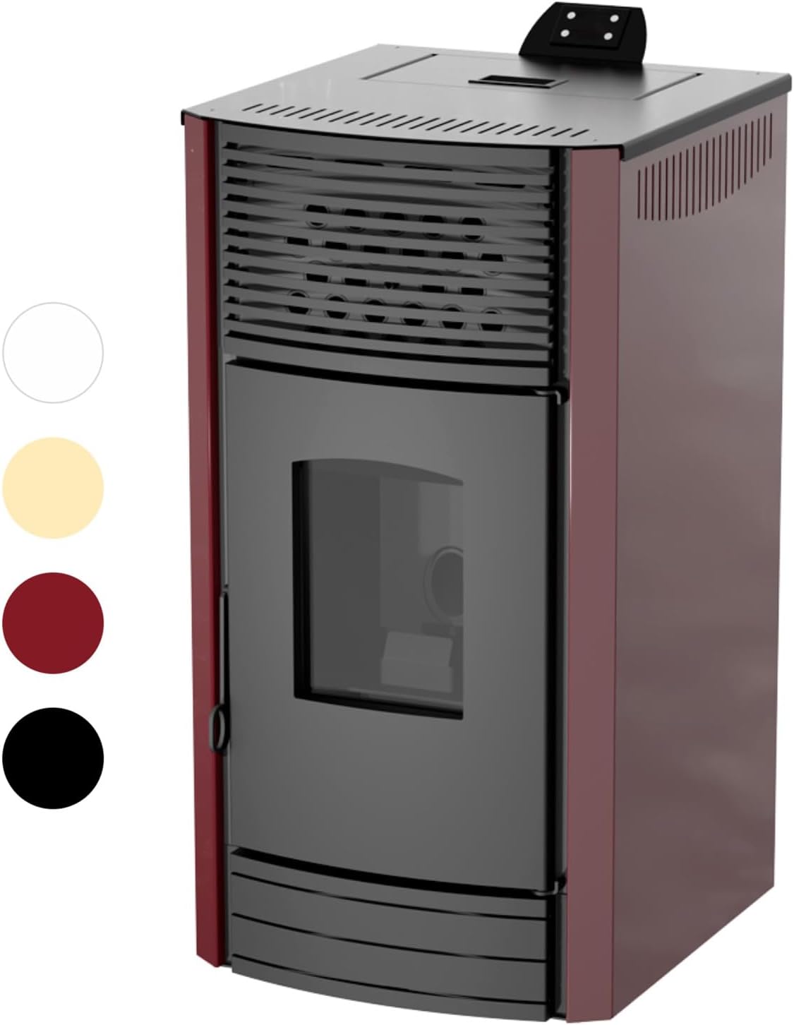 Robin Wood- Enya Air Pelletofen Luftgeführt [8 KW, 10 KW, 12 KW] Energieeffizienzklasse A+ | Pelletheizung, Pelletkamin, Heizung, Kaminofen, Ofen (8 KW, Beige)