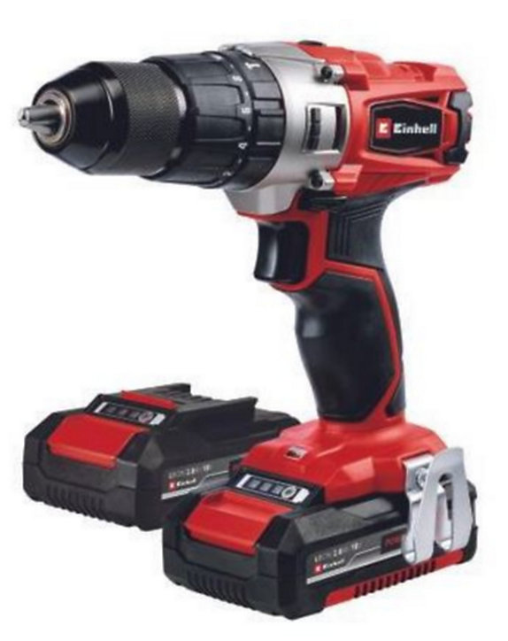 Perceuse à percussion sans fil Einhell TE-CD 18/2 Li-i +64 18V - 2x2,0Ah + 64 accessoires