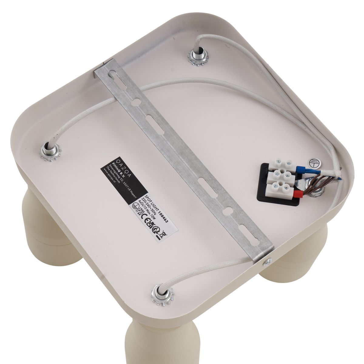 Plafondspot beige GU10 50mm vierkant 4-lichts - Stanley