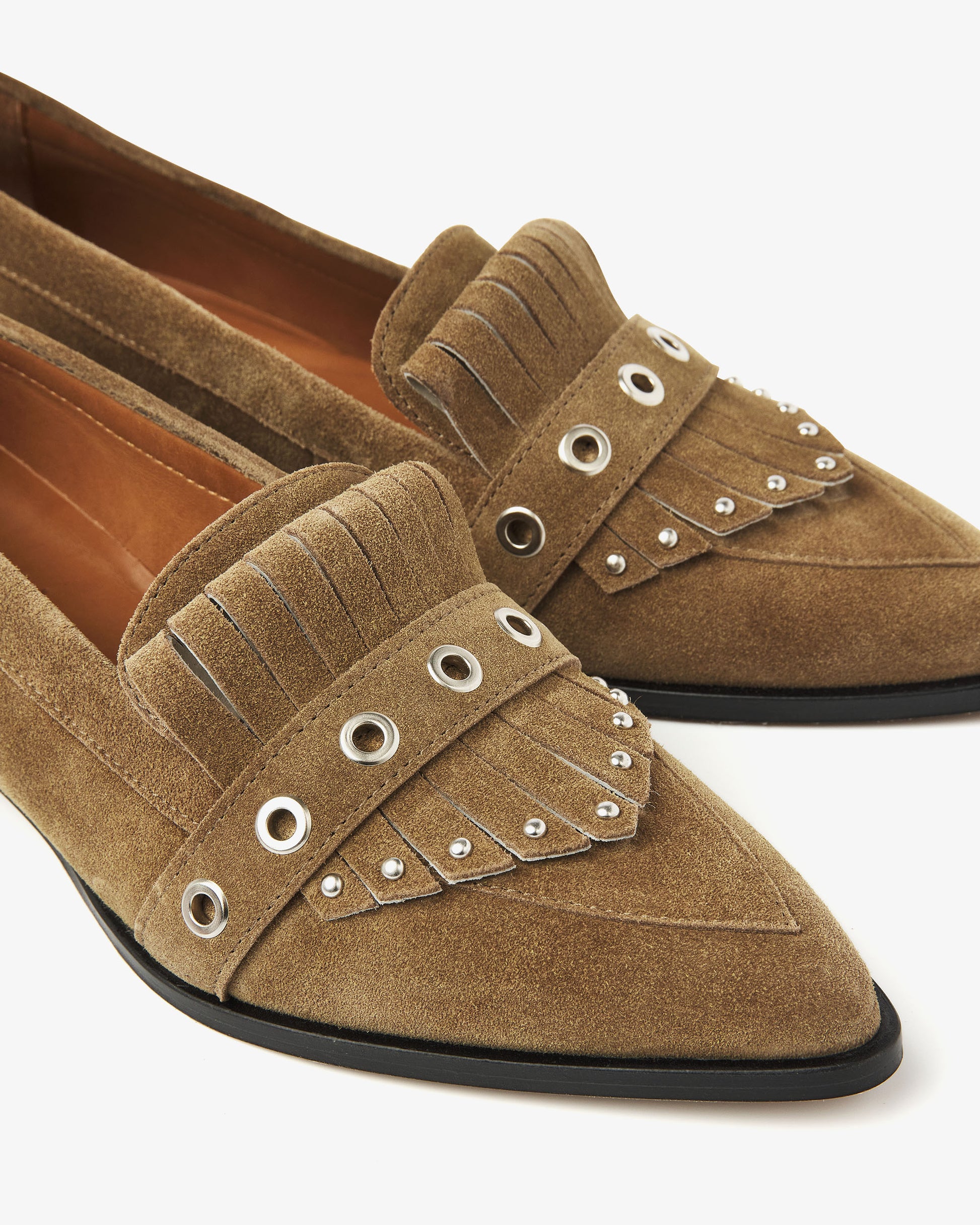VIA VAI khaki dames loafers Jazz Emily