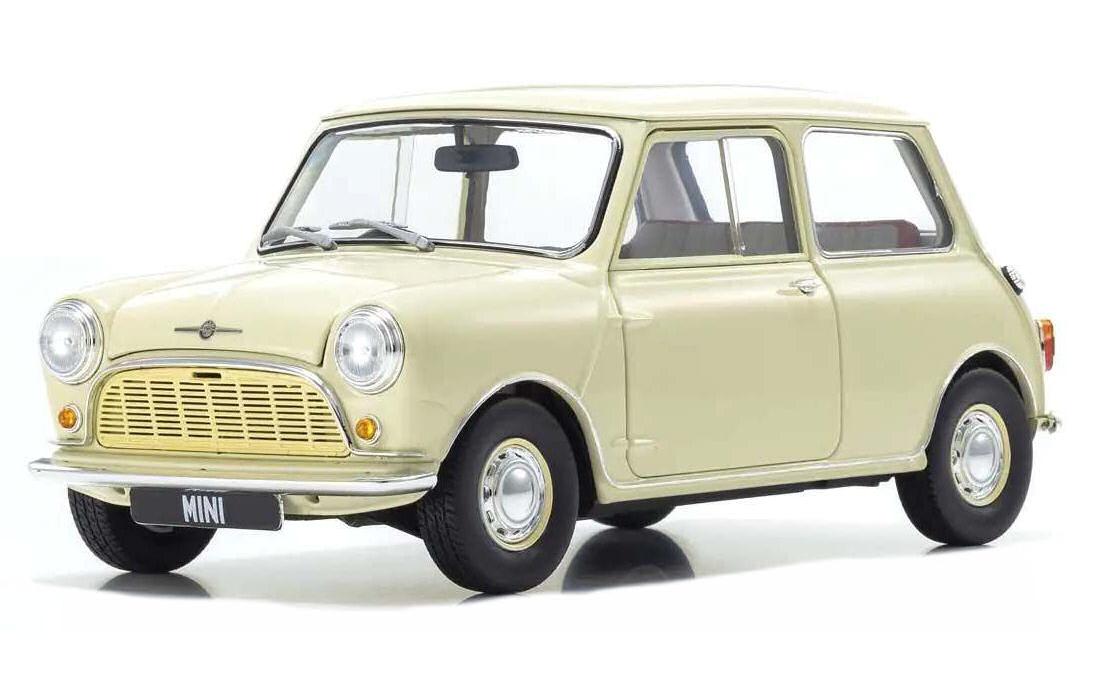 Morris Mini Minor Old English Weiss, 1:18<br>Detailgetreues Modellauto für Sammler im Massstab 1:18