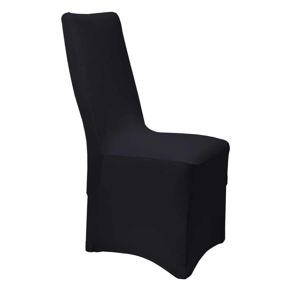 Beautissu Leona stoelhoes 95x45cm zwart stretch banket (set van 4)