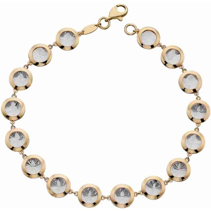 Bracelet en or blanc et jaune 375/1000