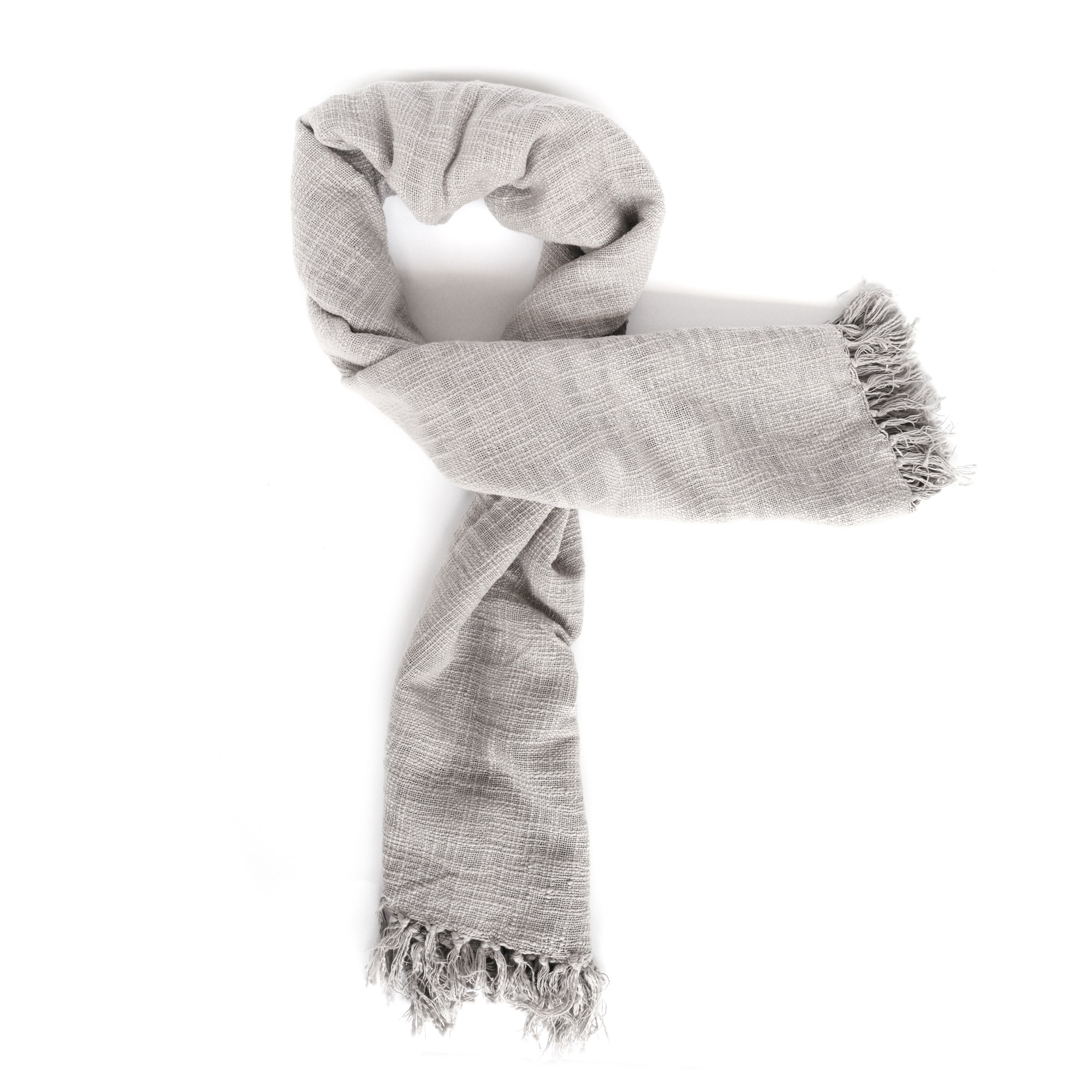 Throw 'Nahapa', hellgrau, T 180 cm, B 128 cm von fischer's lagerhaus