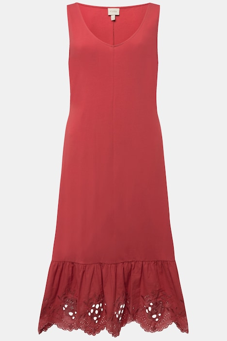 Maxikleid, A-Linie, Rundhals, ärmellos, Biobaumwolle