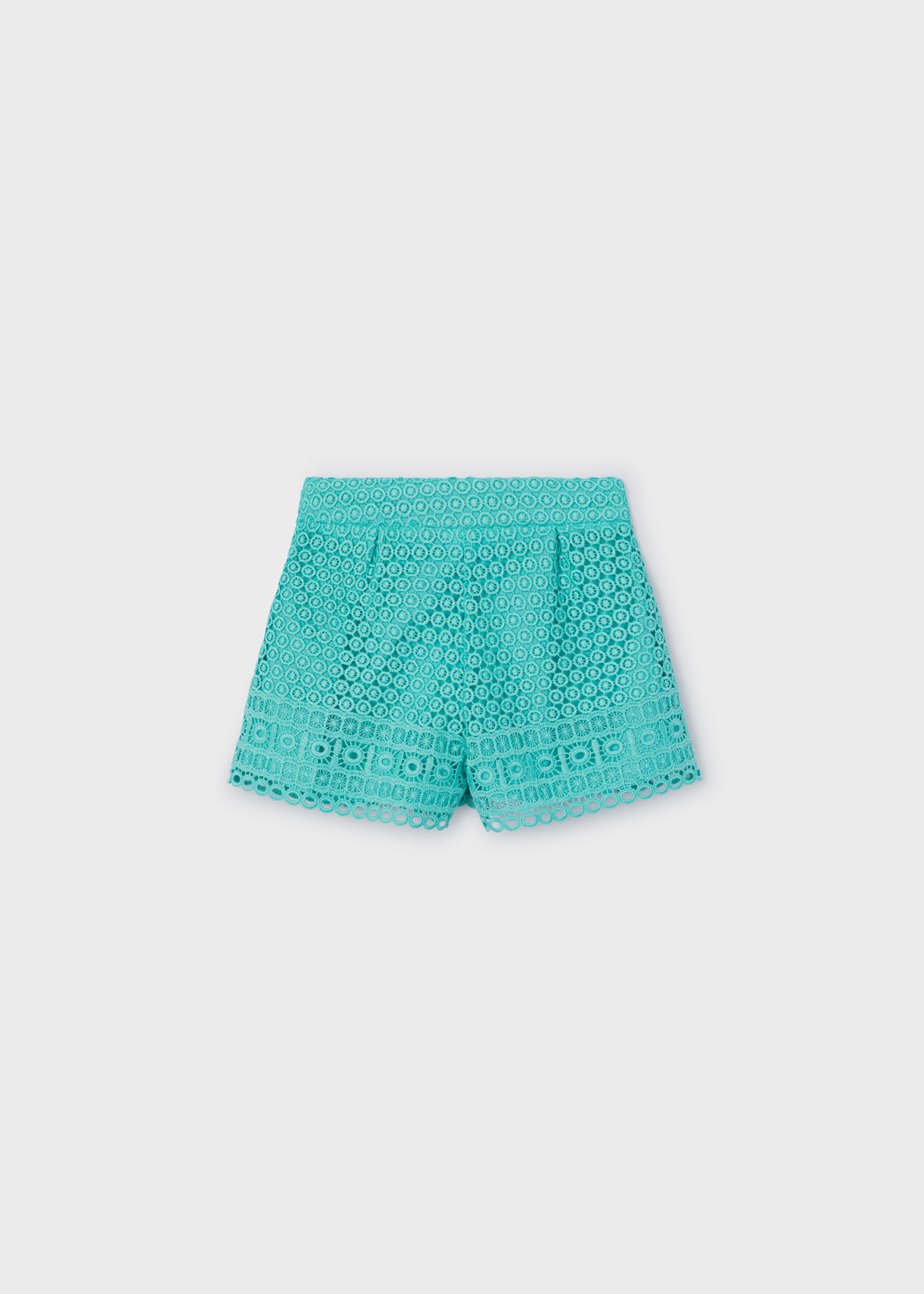 Shorts de guipure feminino, cru