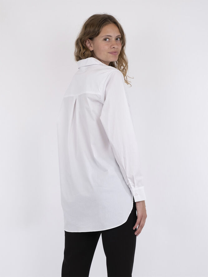 Neo Noir Margit C Poplin Shirt White