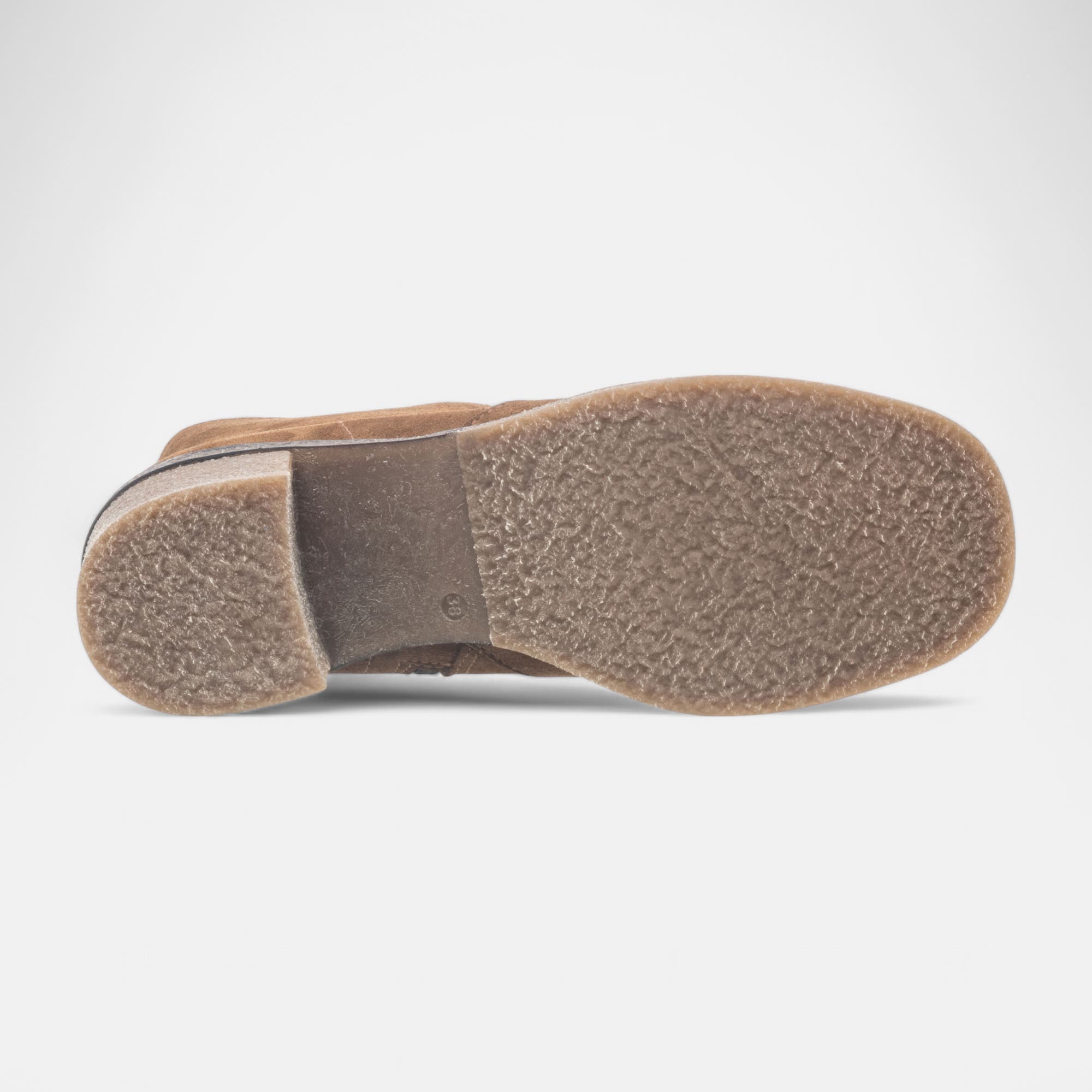 Boots à talon Femme en cuir camel