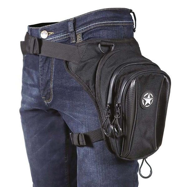 Harisson - Sacoche de jambe Golden Noir / Blanc