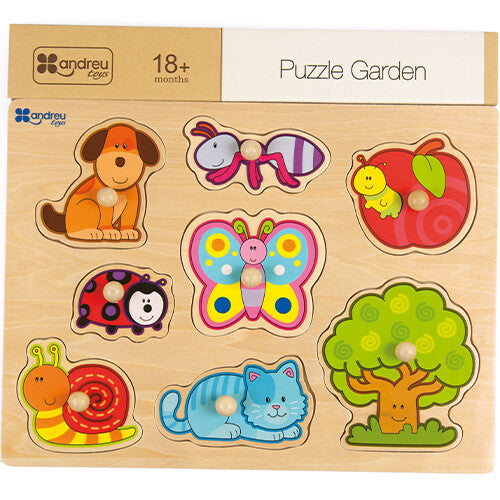 Andreu toys knoppuzzel tuin - 8st