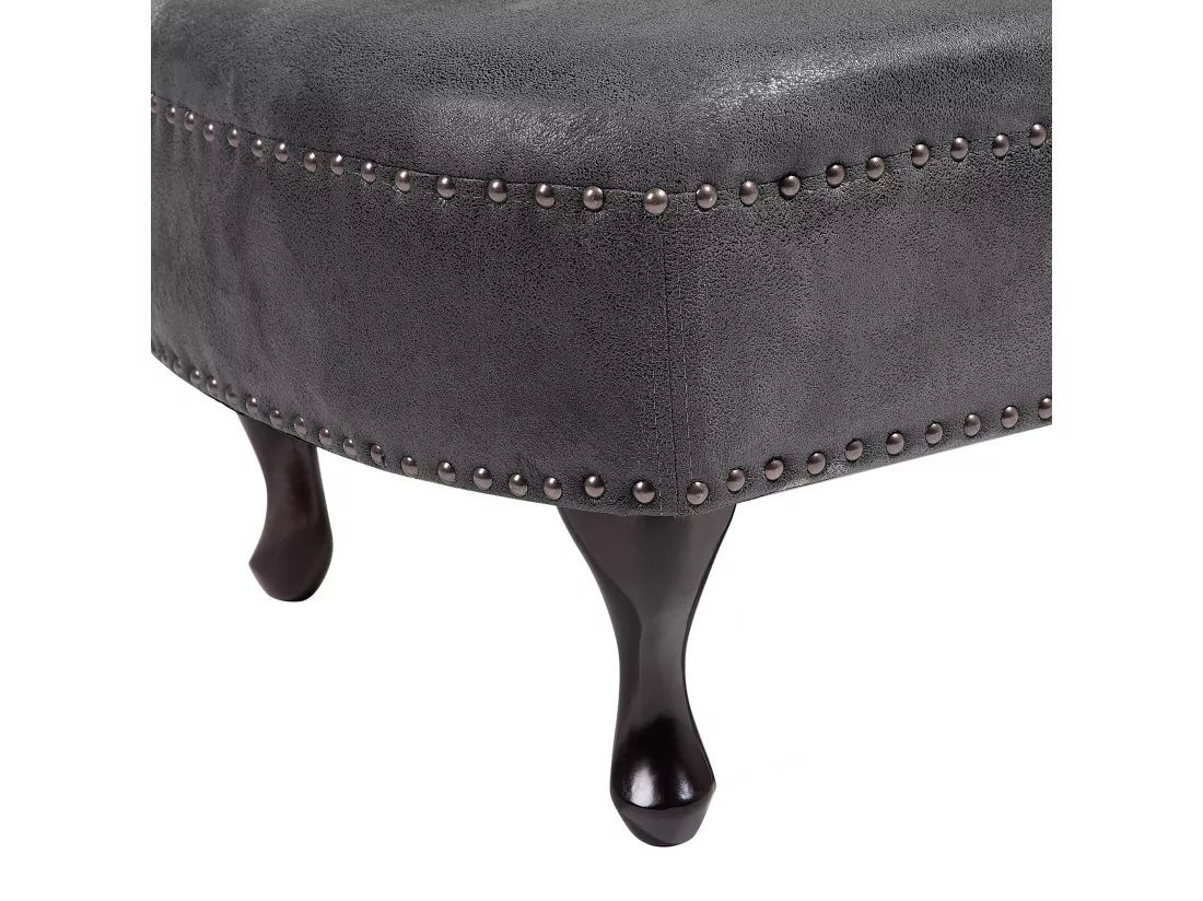 Méridienne Chesterfield grise côté droit NIMES