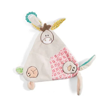 NICI My First NICI Dreieck-Schmusetuch mit Hase, Lamm und Esel