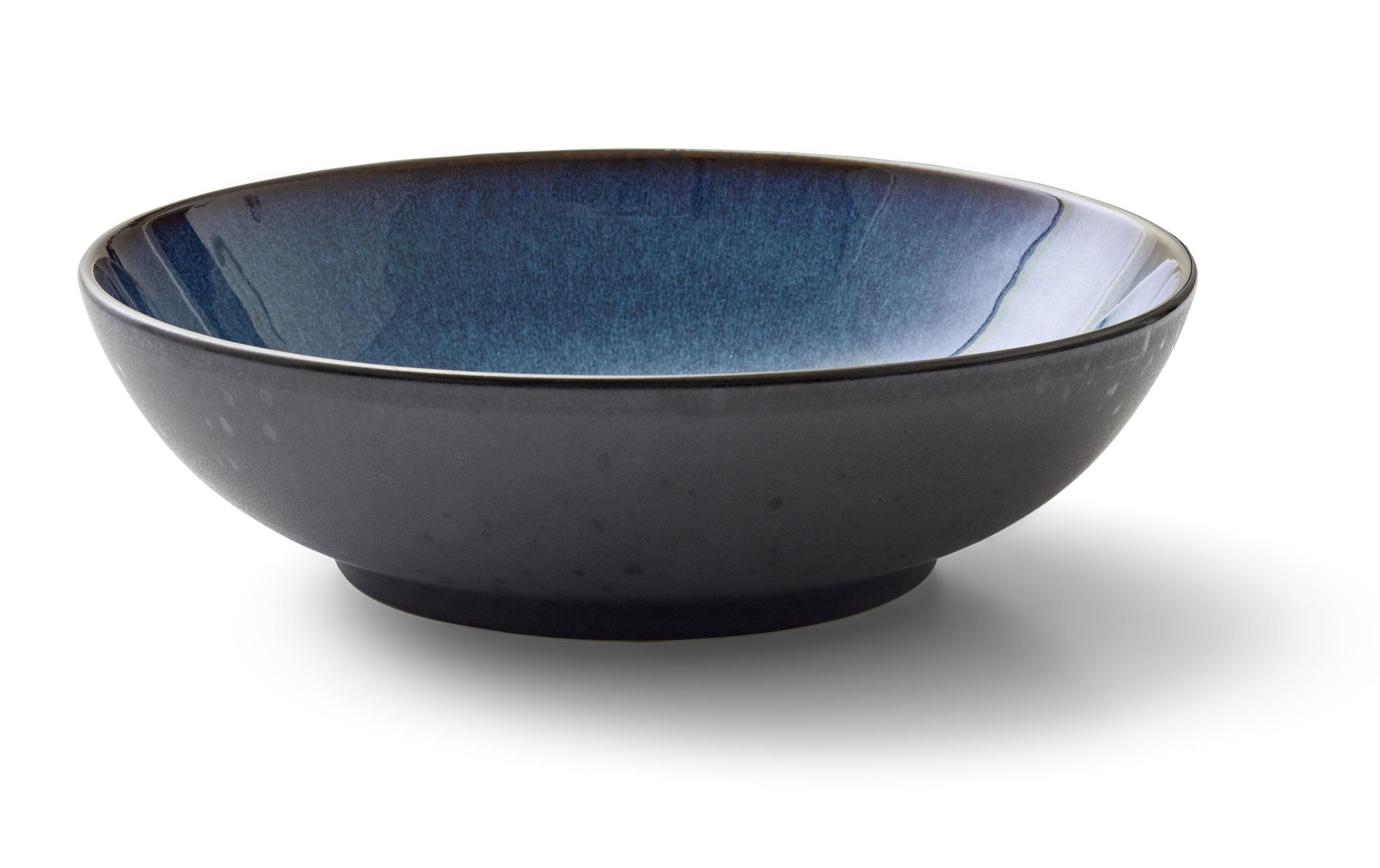 Salatschüssel 24 cm, Schwarz/DunkelblauOfenfeste Salatschüsseln aus Steinzeug