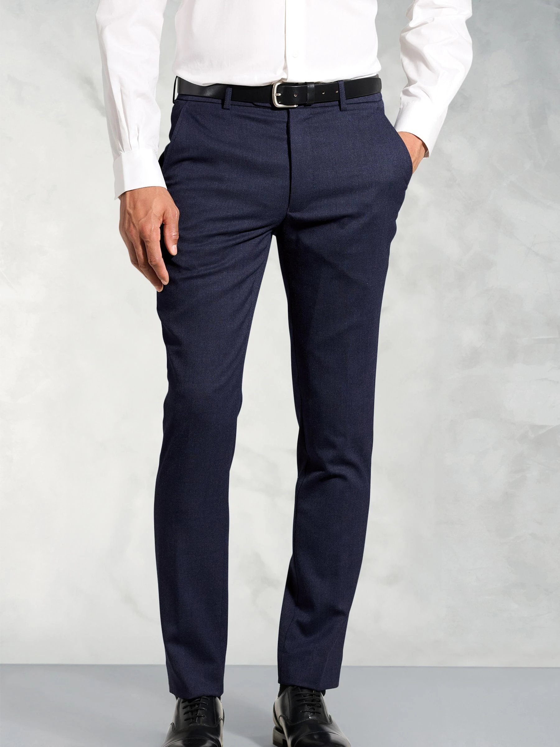 Lichtblauw - Brook Taverner Flannel Trousers