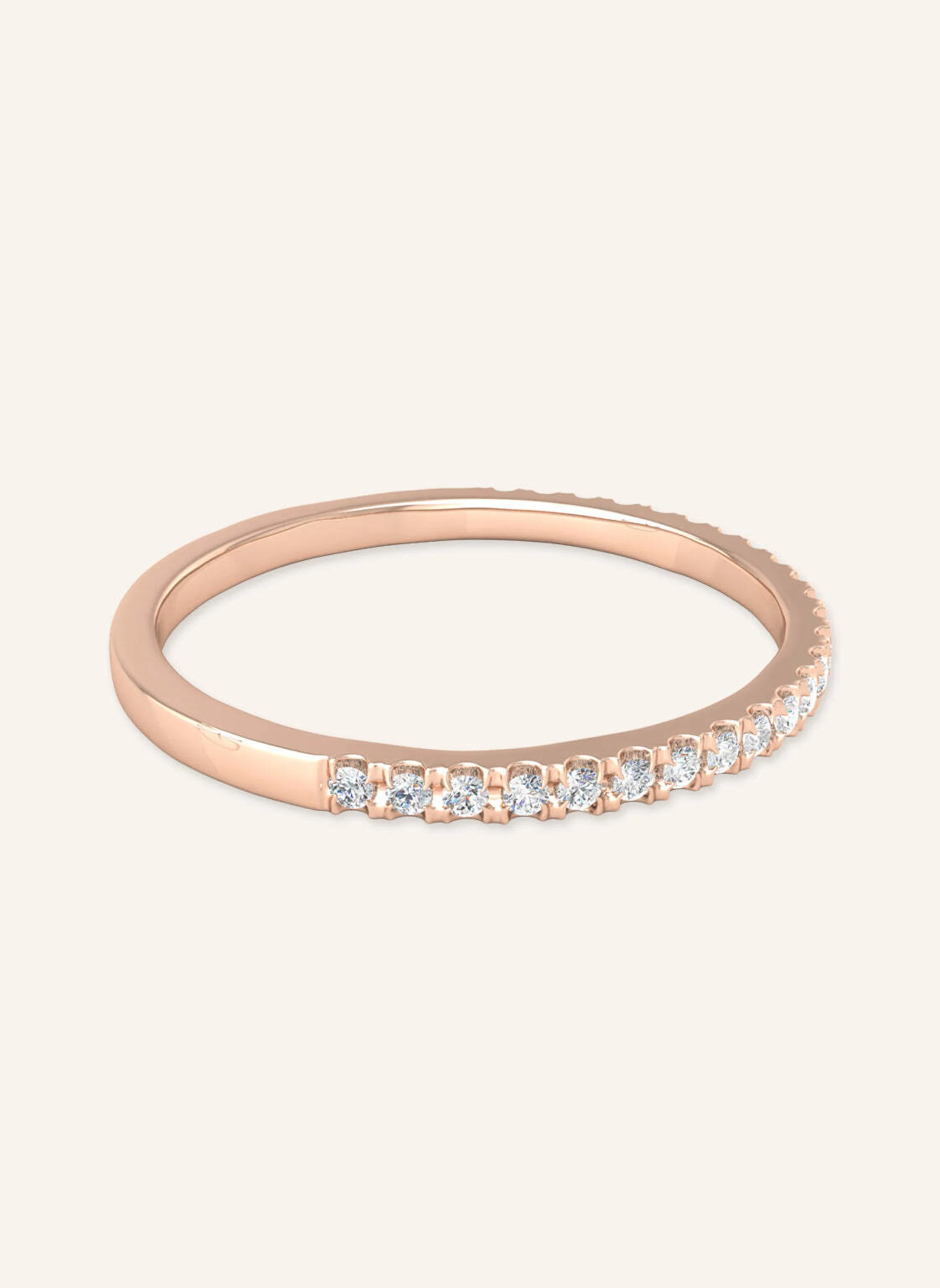 VEYNOU Ring MARA aus 18 Karat Roségold und 0,10ct. lab-grown Diamanten